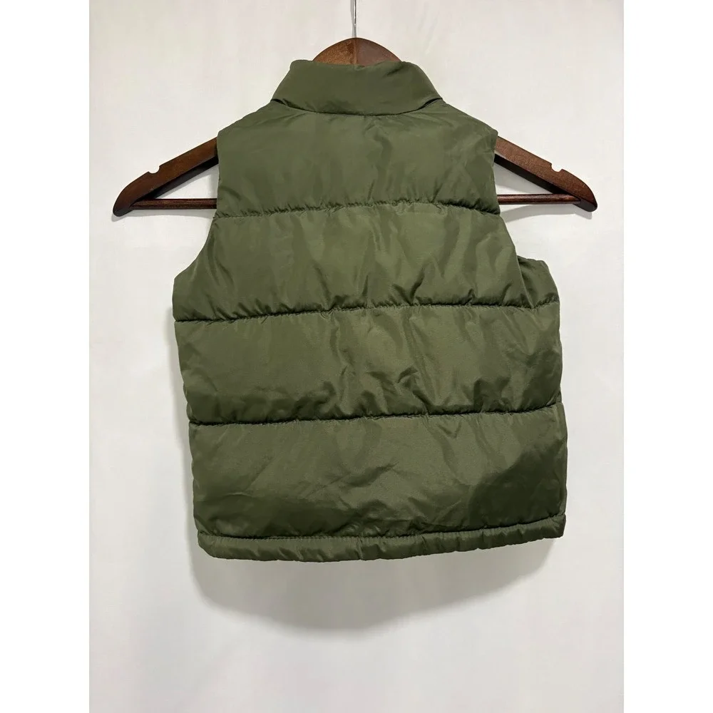 Old Navy Toddler 2T Water-Resistant Quilted Utility Puffer Vest Olive Green